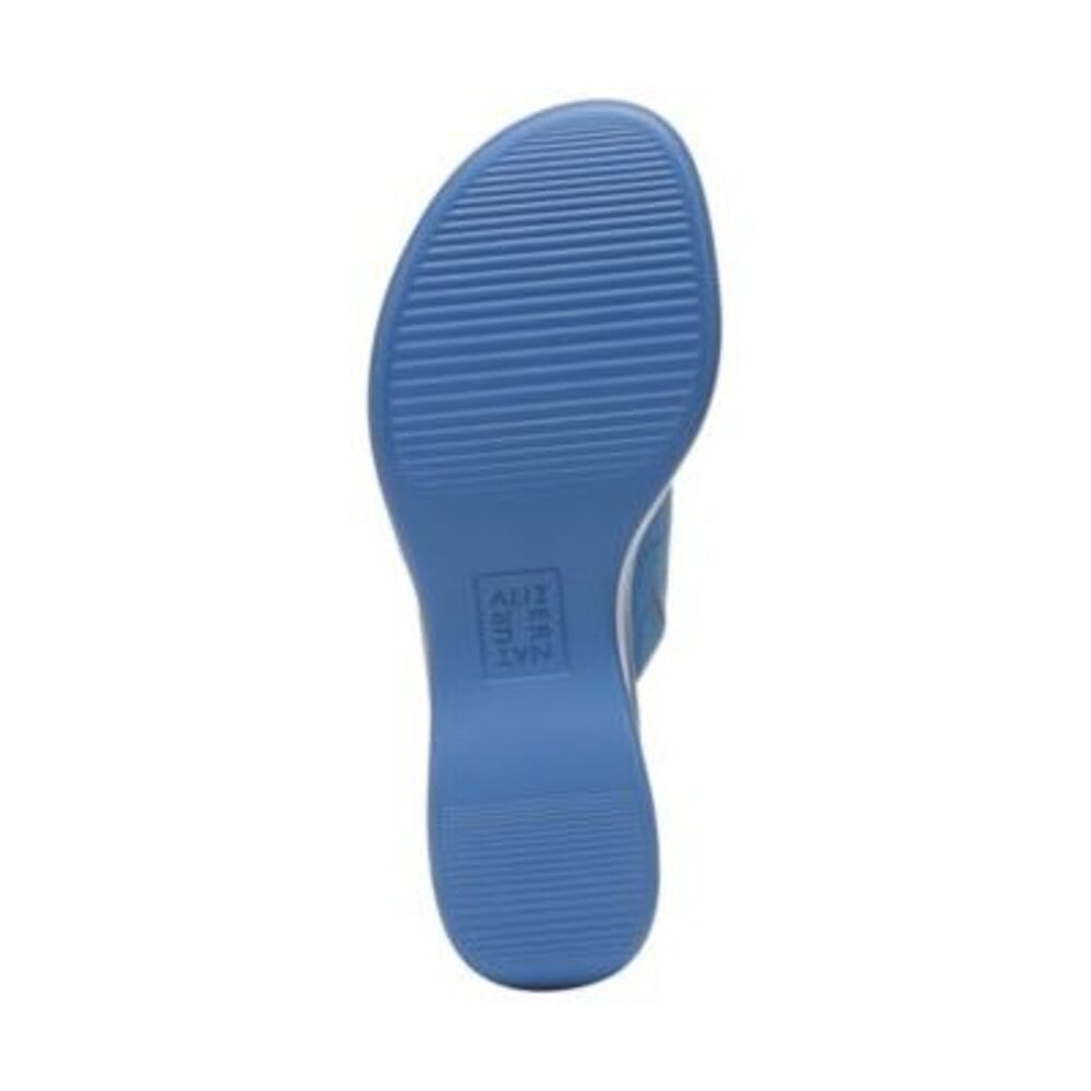 NATURALIZER Womens Blue Genn-rally Round Toe Wedge Slip On Sandals Shoes 7.5 M - Picture 4 of 4
